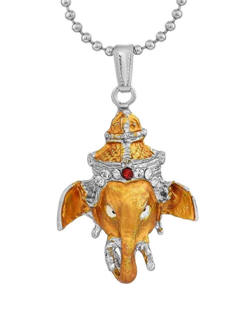 men sacred idol pendant with chain - 21664924 -  Standard Image - 1