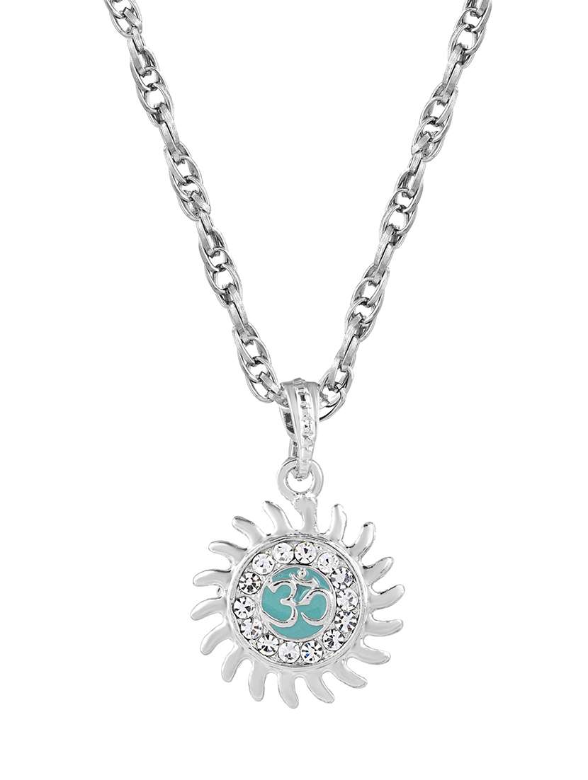 men sacred om pendant with chain - 21664939 -  Standard Image - 1