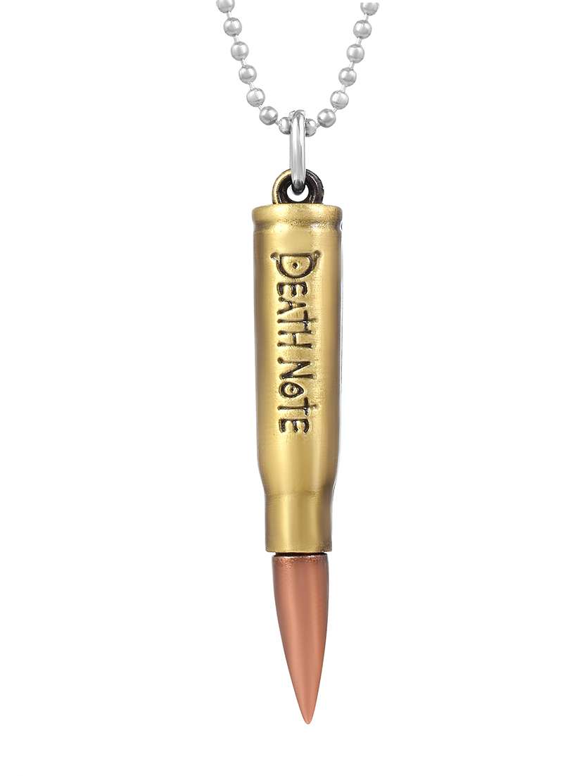 men heavy brass exact replica long real bullet shape & size chain pendant - 21664944 -  Standard Image - 1