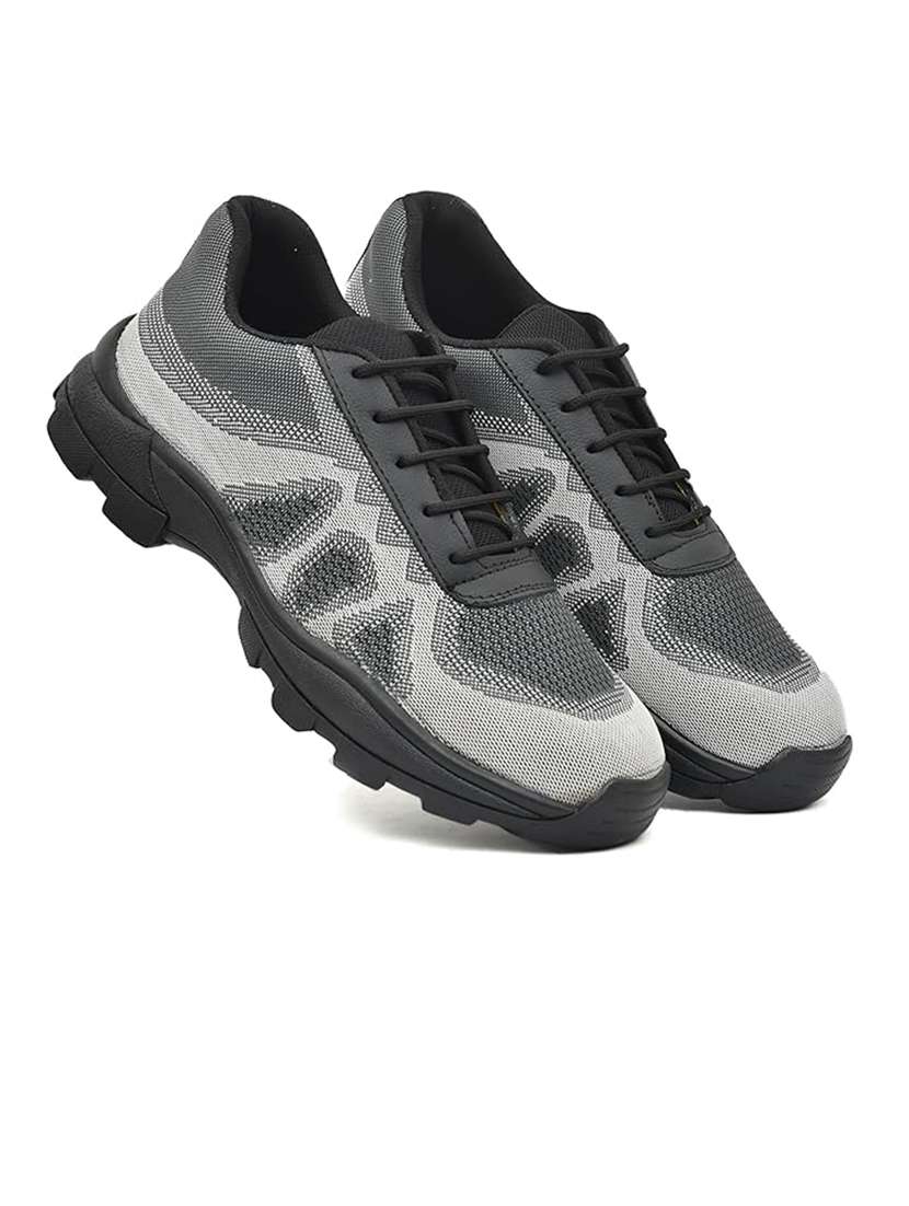 men grey lace up sport shoes - 21664995 -  Standard Image - 1