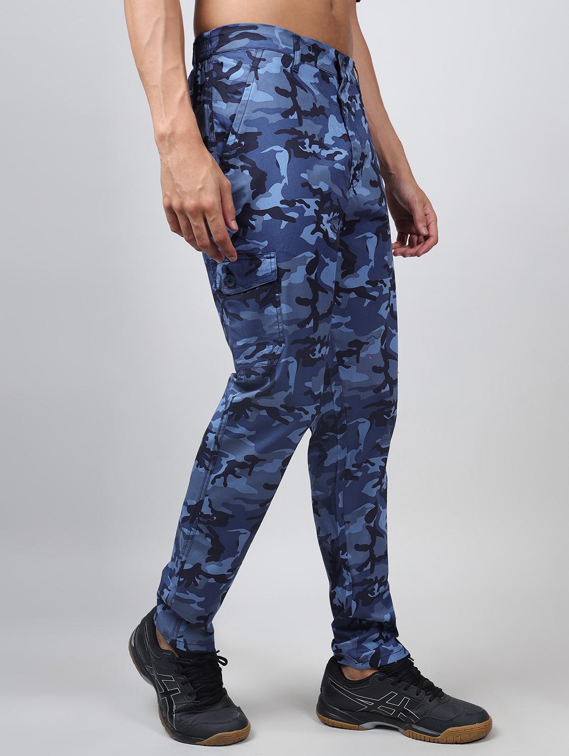 men mid rise camouflage printed cargo - 21665002 - Standard Image - 1