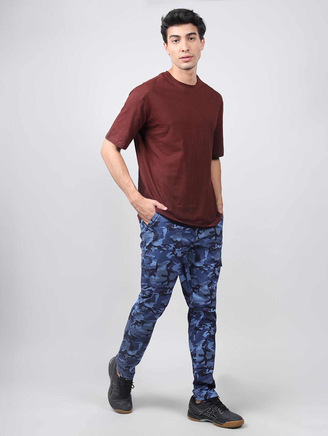 men mid rise camouflage printed cargo - 21665002 - Standard Image - 4