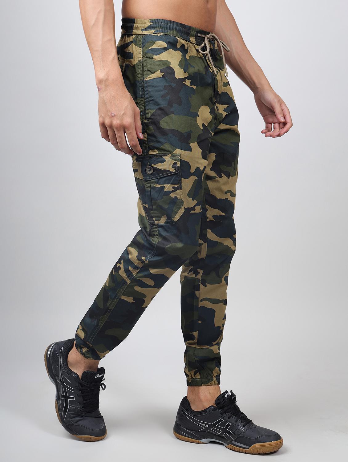men mid rise camouflage printed jogger - 21665070 - Standard Image - 1