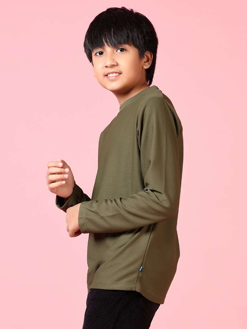 boys long sleeves plain t-shirt - 21665103 -  Standard Image - 1