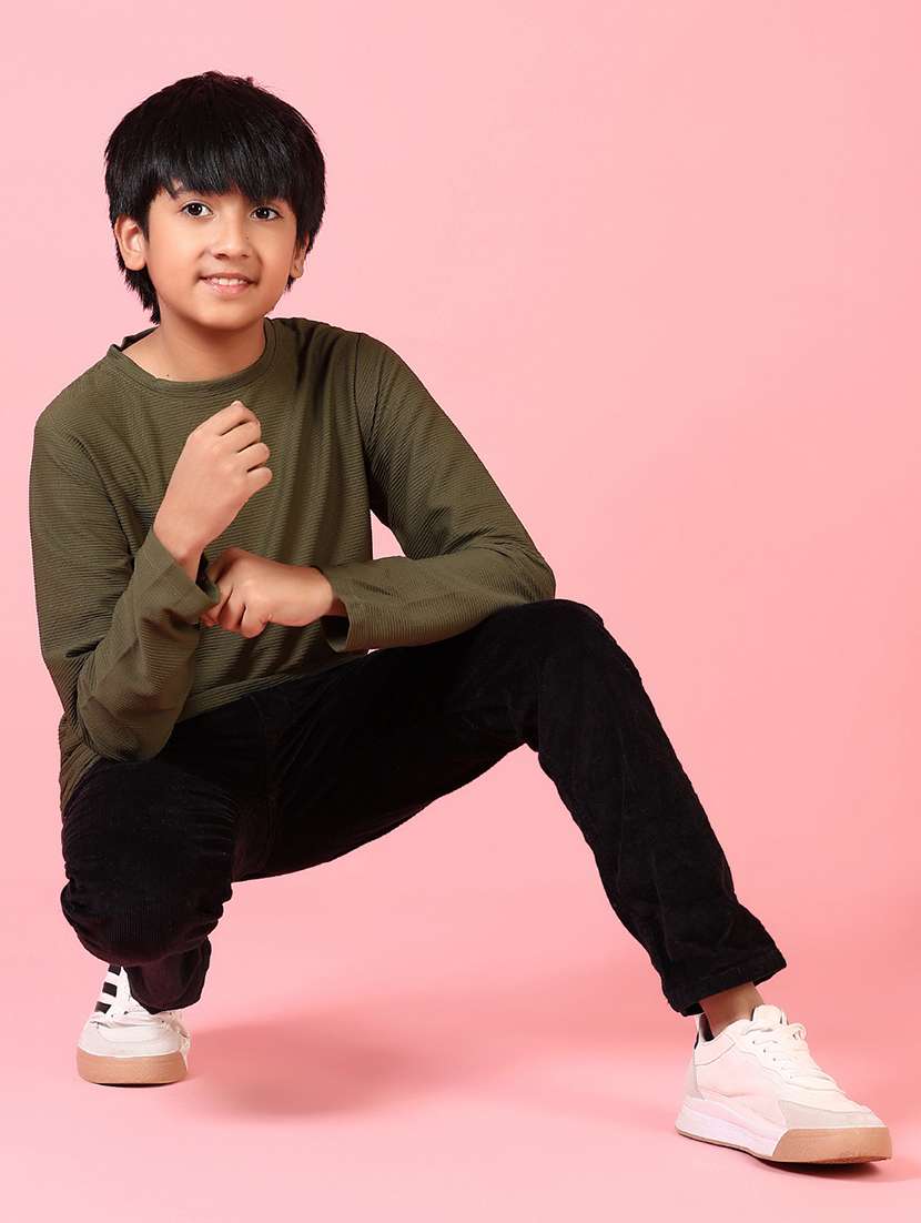 boys long sleeves plain t-shirt - 21665103 -  Standard Image - 4