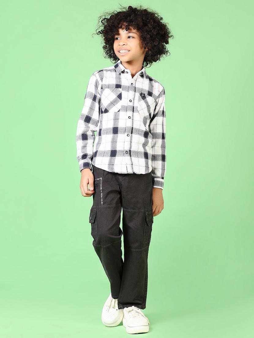 kids mid rise plain cargo - 21665113 - Standard Image - 4
