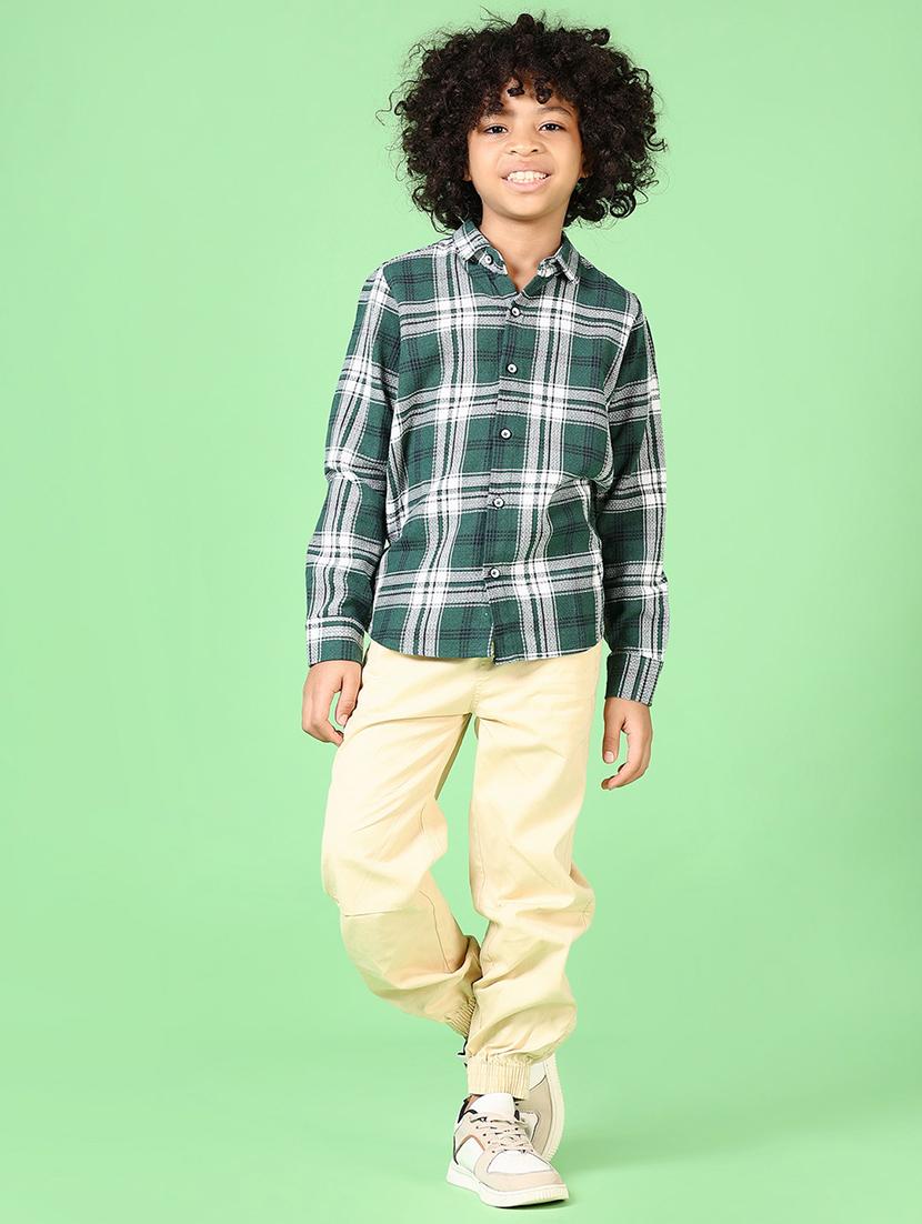 boys long sleeves checkered shirt - 21665135 - Standard Image - 4