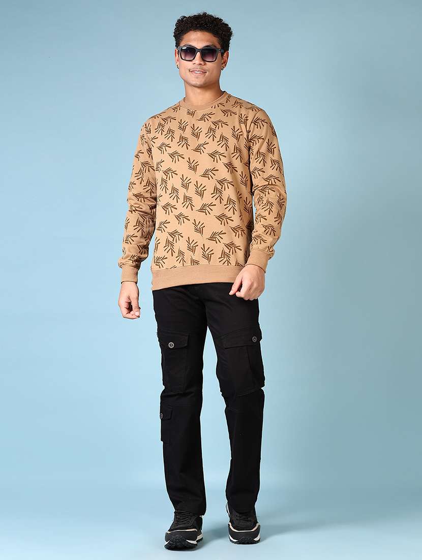 men solid mid rise regular fit cargo - 21665138 -  Standard Image - 4