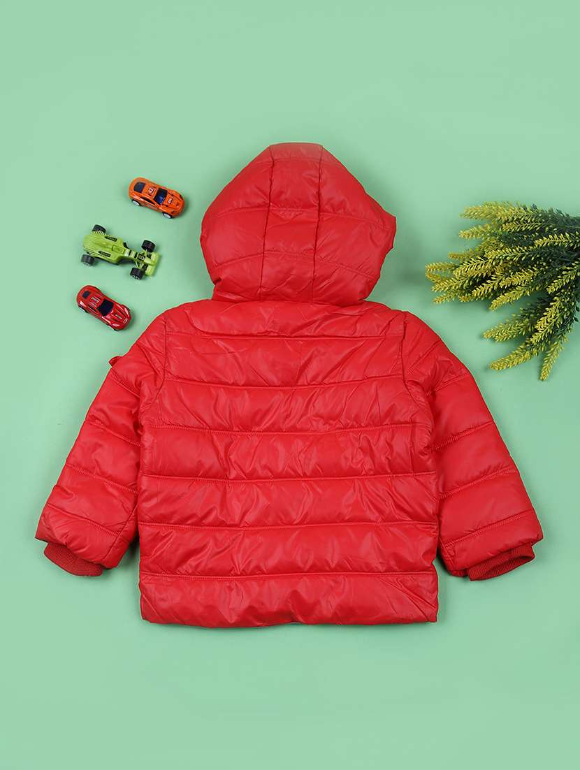 boys solid long sleeve hooded jacket - 21665180 -  Standard Image - 1