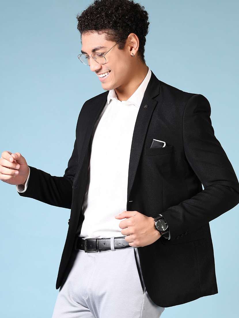 men solid long sleeve single breasted blazer - 21665182 -  Standard Image - 1