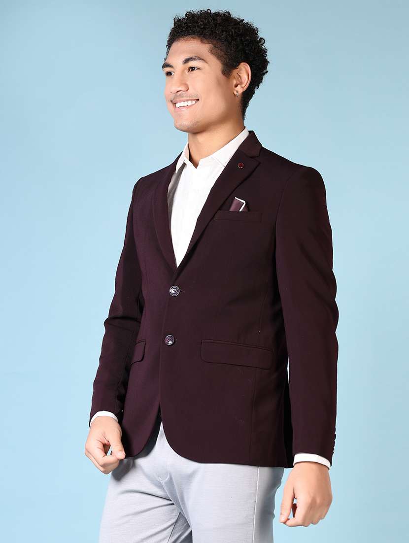 men solid long sleeve single breasted blazer - 21665185 -  Standard Image - 1