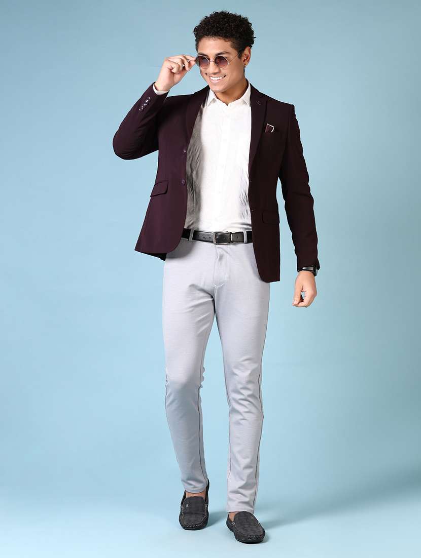 men solid long sleeve single breasted blazer - 21665185 -  Standard Image - 4