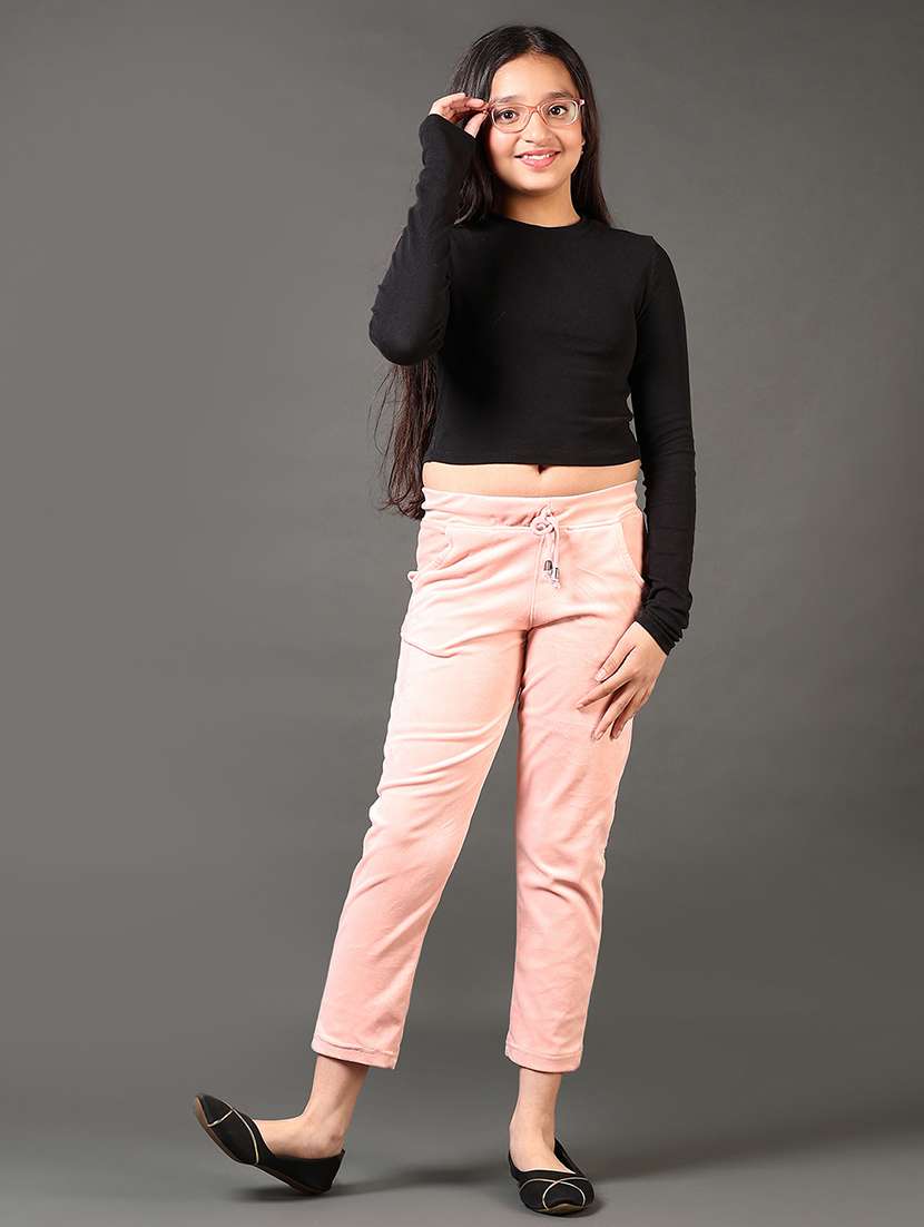 girls solid mid rise winter wear pyjama  - 21665357 -  Standard Image - 4