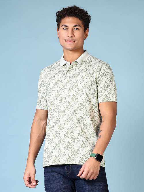 men printed short sleeve polo t-shirt