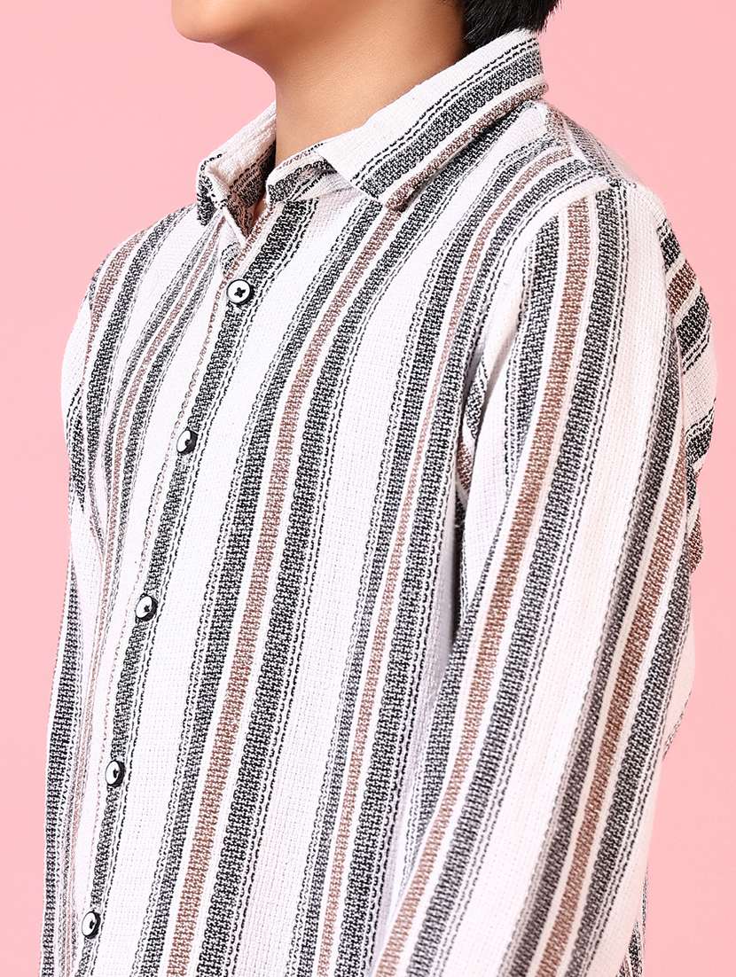 Boys Long Sleeves Striped Shirt