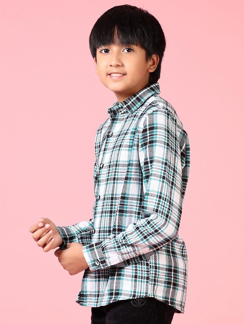 boys long sleeves checkered shirt - 21665408 -  Standard Image - 1