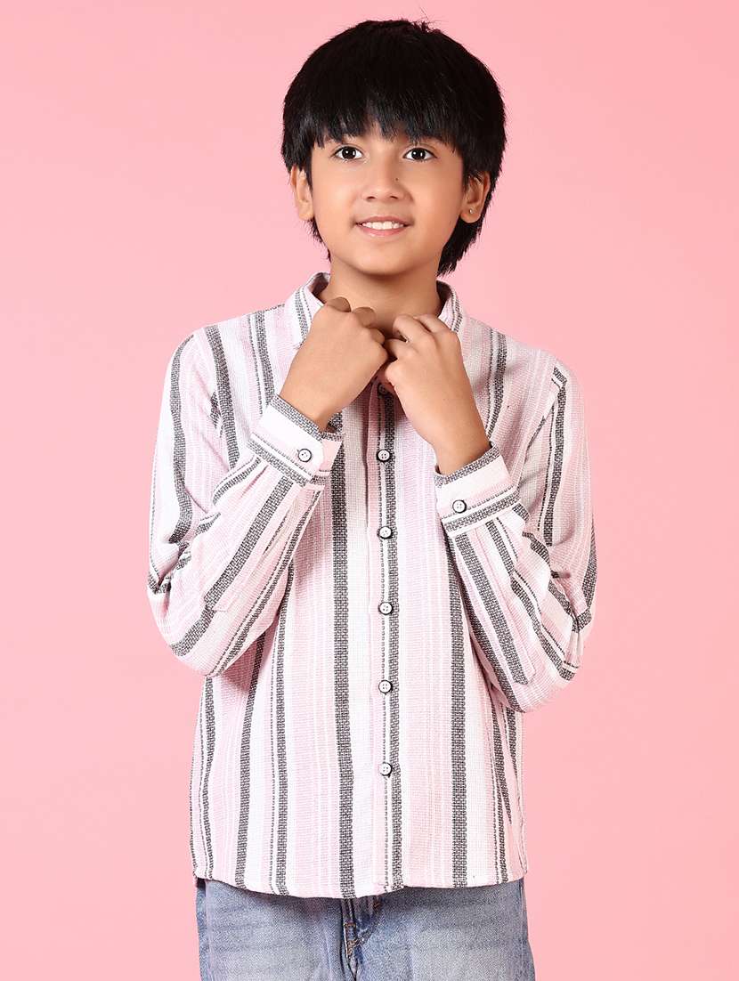 boys long sleeves striped shirt