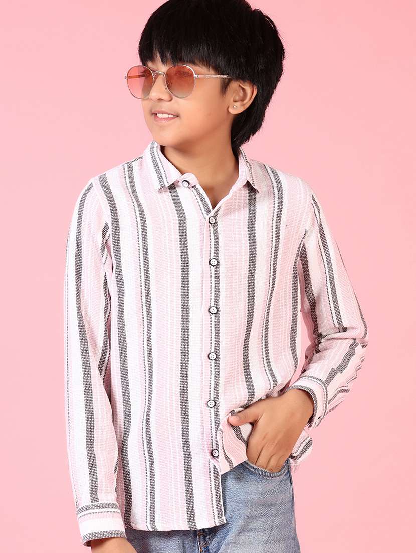 boys long sleeves striped shirt - 21665409 -  Standard Image - 1