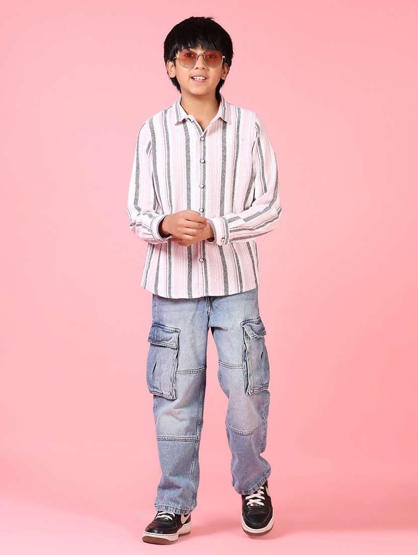 boys long sleeves striped shirt - 21665409 -  Standard Image - 4