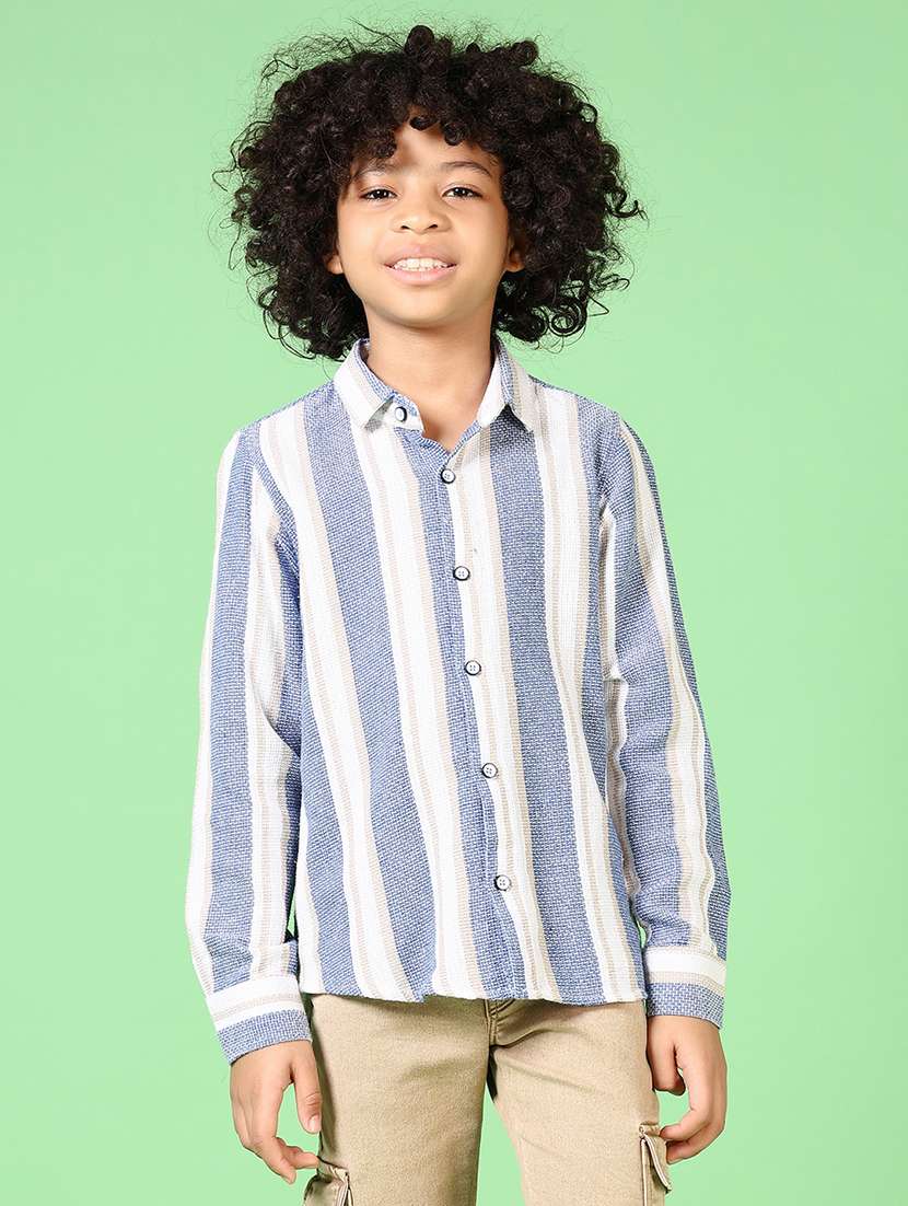 boys long sleeves striped  shirt