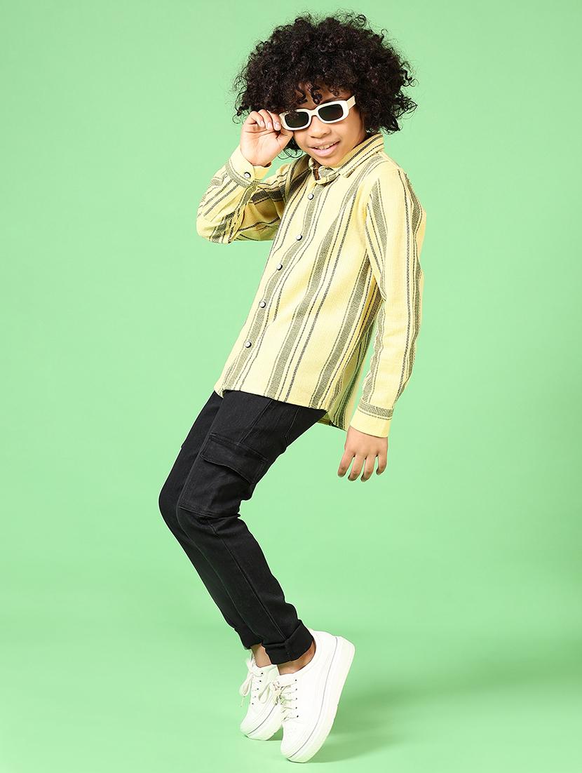 boys long sleeves striped shirt - 21665414 - Standard Image - 4