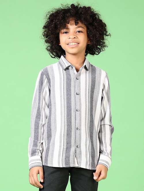 boys long sleeves striped shirt - 21665415 - Standard Image - 0