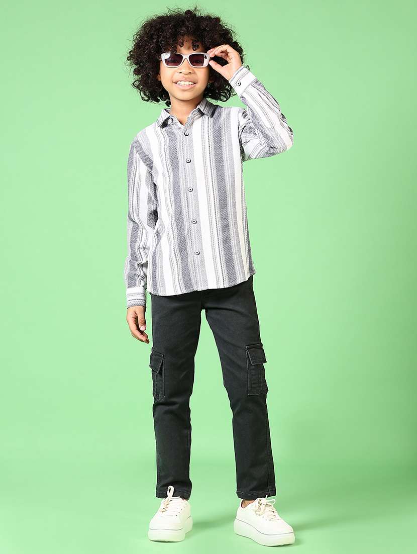 boys long sleeves striped shirt - 21665415 - Standard Image - 4