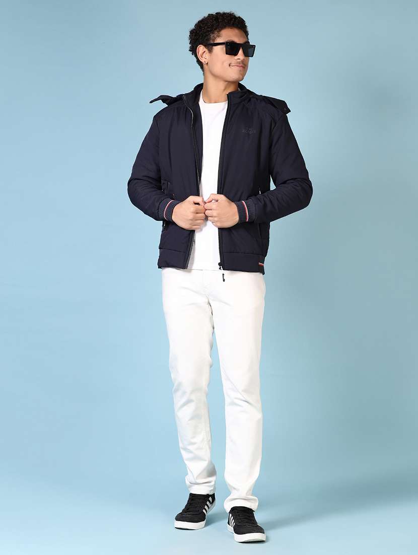 men solid long sleeve bomber jacket - 21665440 -  Standard Image - 4