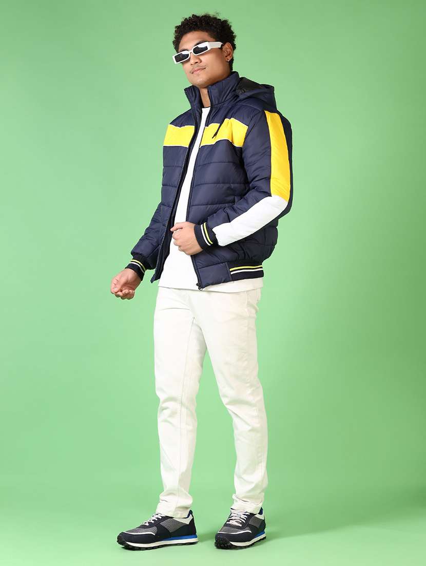 men's colorblock hooded puffer jacket  - 21665444 -  Standard Image - 4