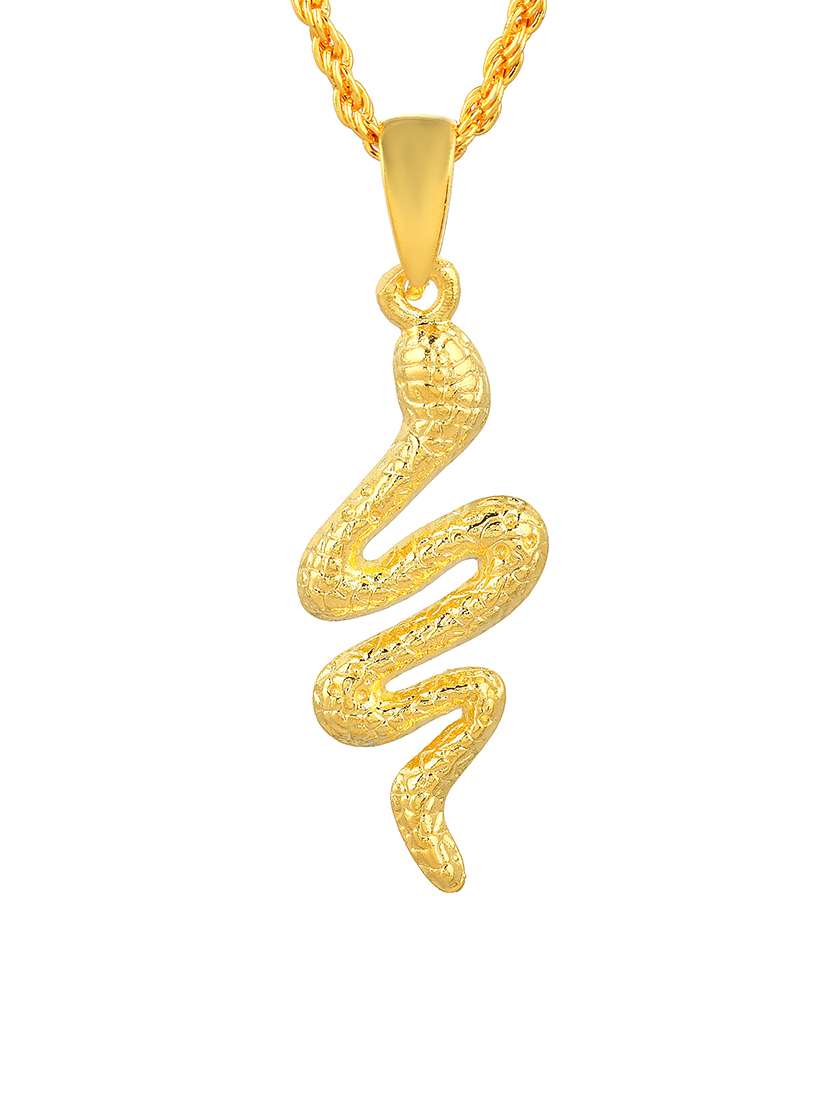 men gold plated snake design chain pendant  - 21665488 -  Standard Image - 1