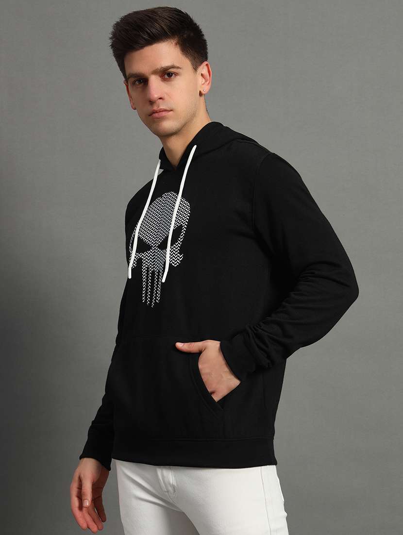 men long sleeve chest print sweatshirt