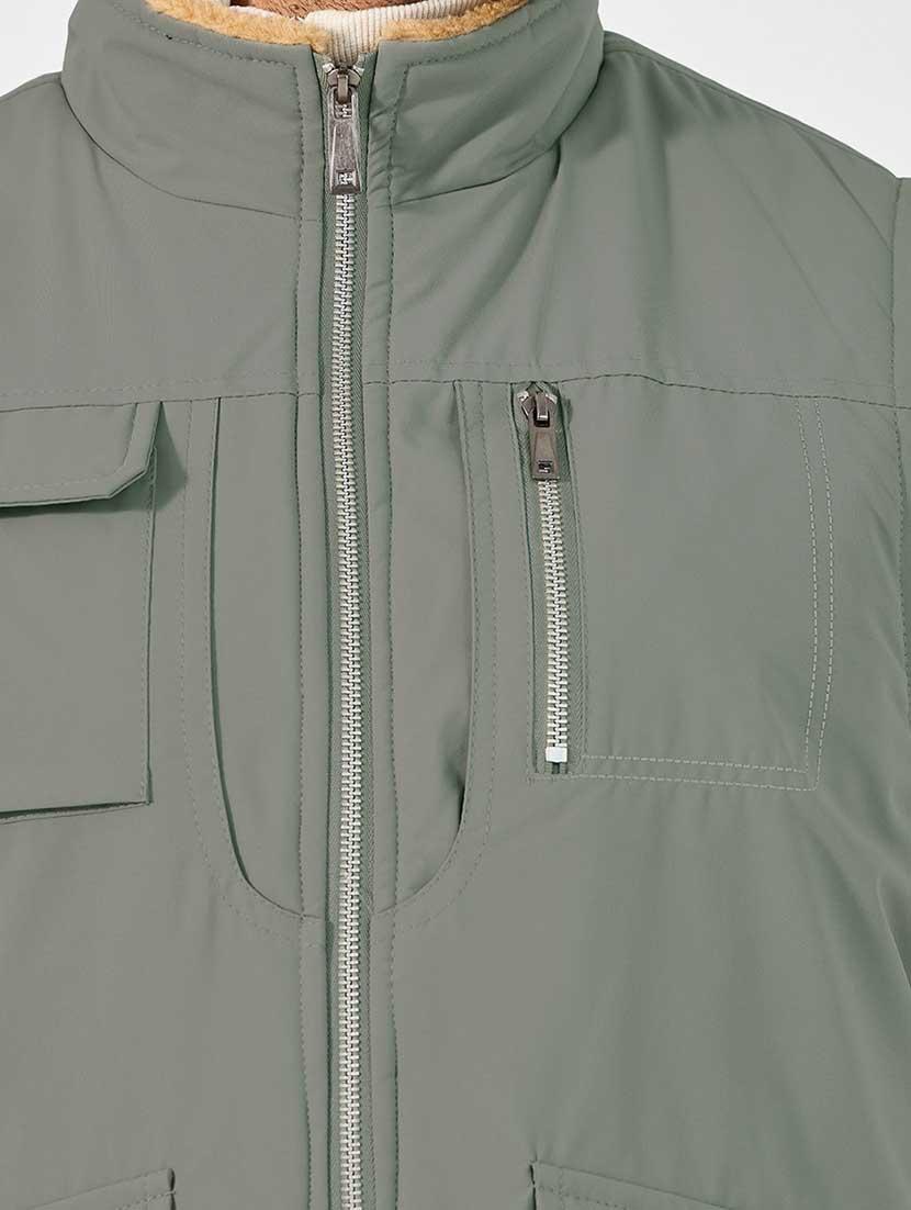 men grey solid sleeveless casual jacket - 21666278 - Standard Image - 4