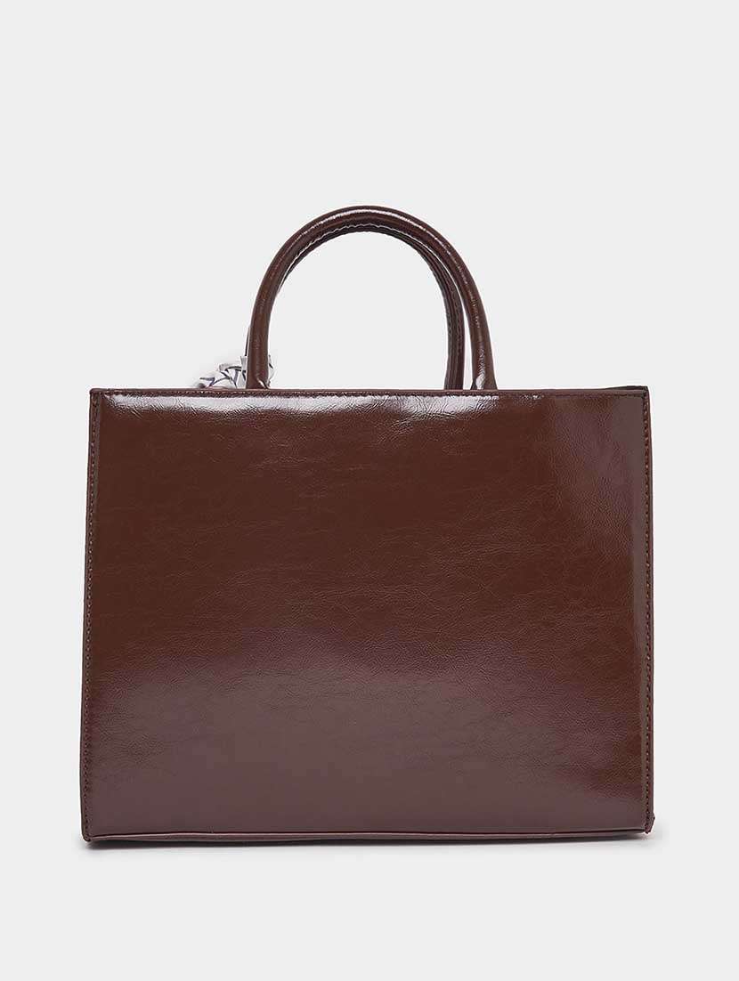 women brown solid hangbag - 21666305 -  Standard Image - 1