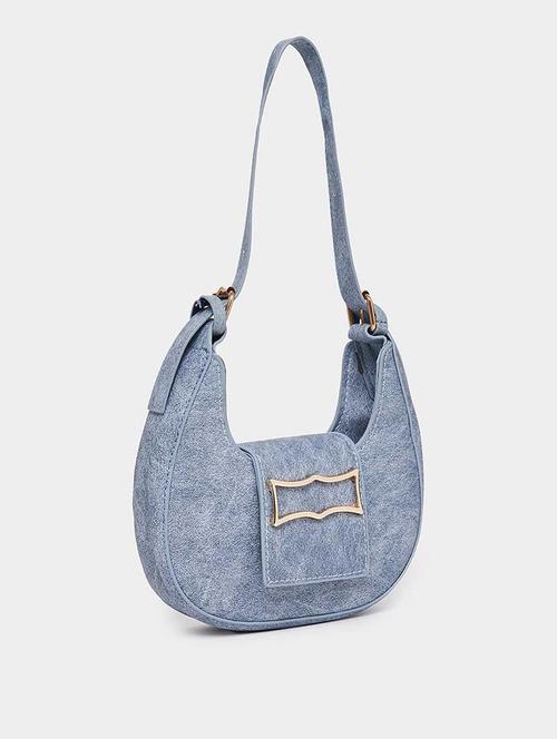 women light blue solid handbag - 21666306 - Standard Image - 0