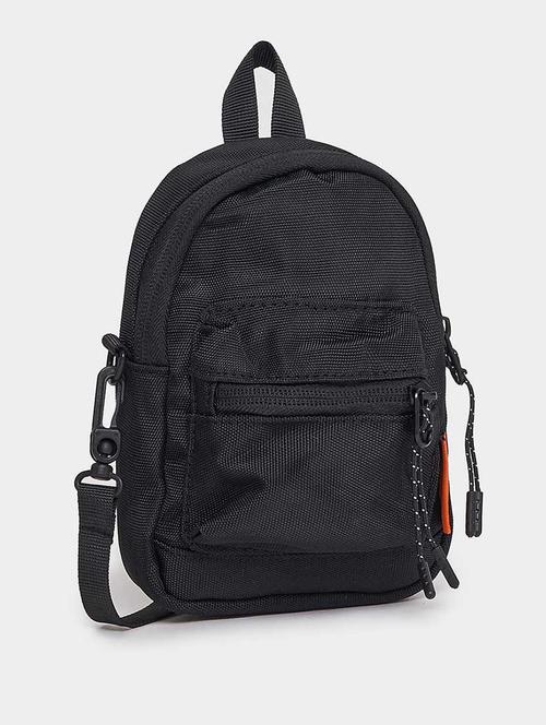 black solid adjustable straps backpack - 21666309 - Standard Image - 0