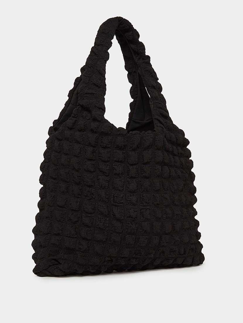 women black textured handbag - 21666311 -  Zoom Image - 0