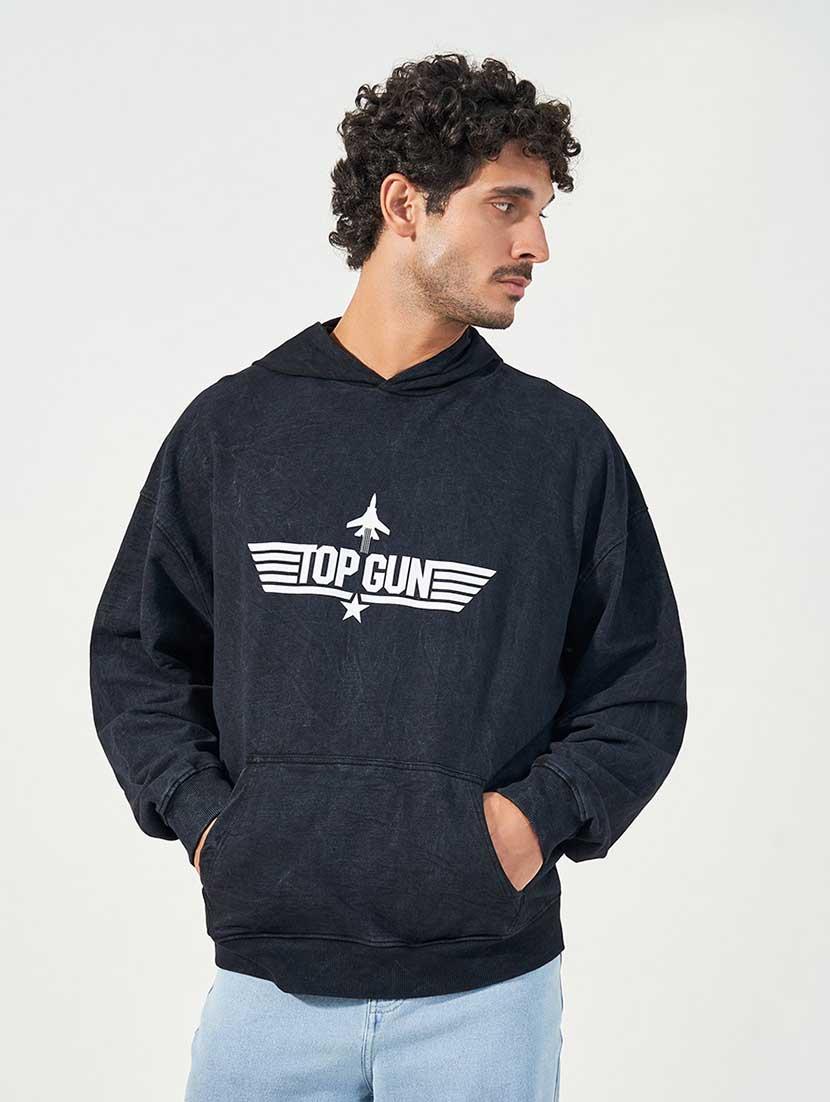 men chest print long sleeve sweatshirt - 21666327 - Zoom Image - 0