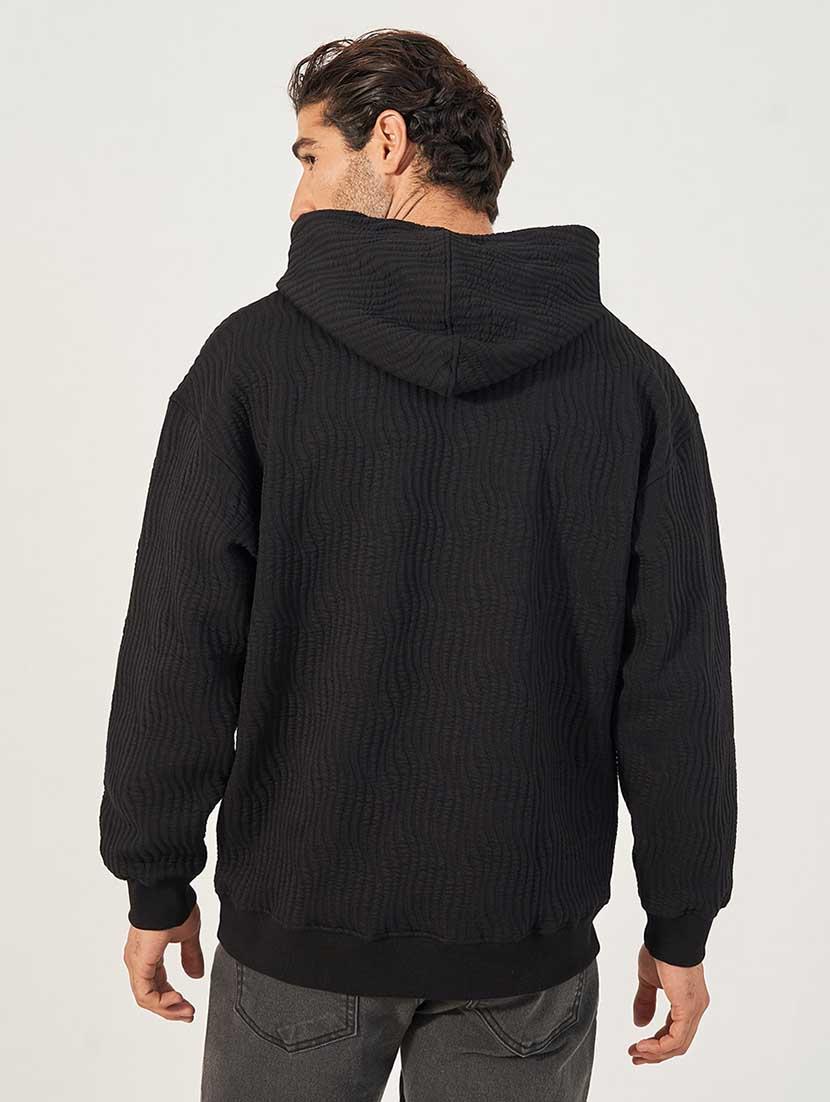men black solid long sleeve sweatshirt - 21666328 -  Standard Image - 1