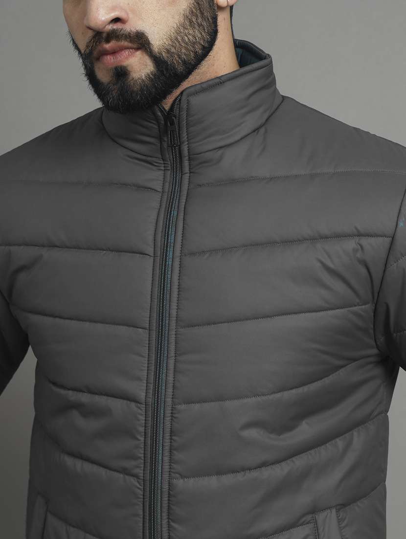 men long sleeve solid quilted jacket - 21666503 -  Standard Image - 4