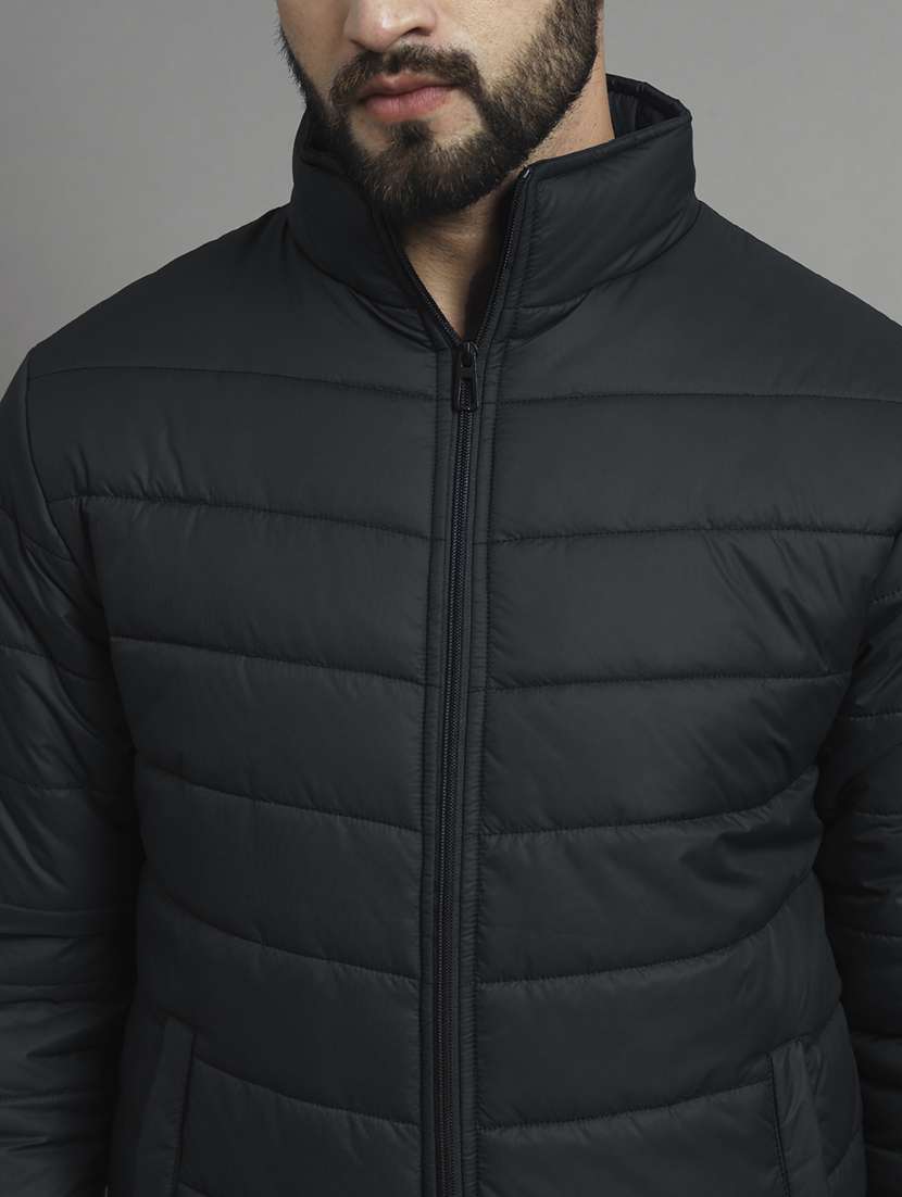 men long sleeve solid quilted jacket - 21666505 -  Standard Image - 4