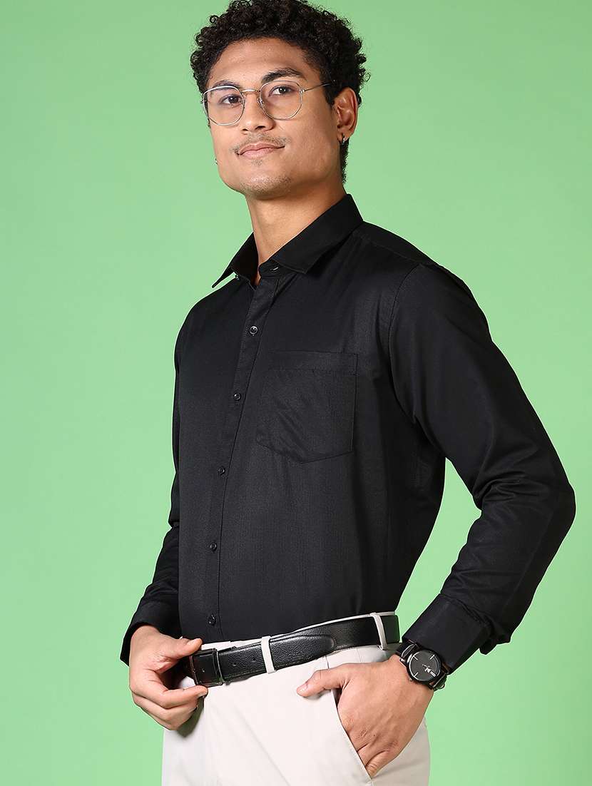 men self design long sleeve formal shirt - 21666688 -  Standard Image - 1