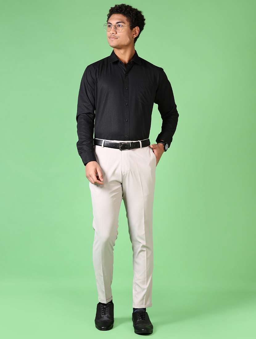 men self design long sleeve formal shirt - 21666688 -  Standard Image - 4