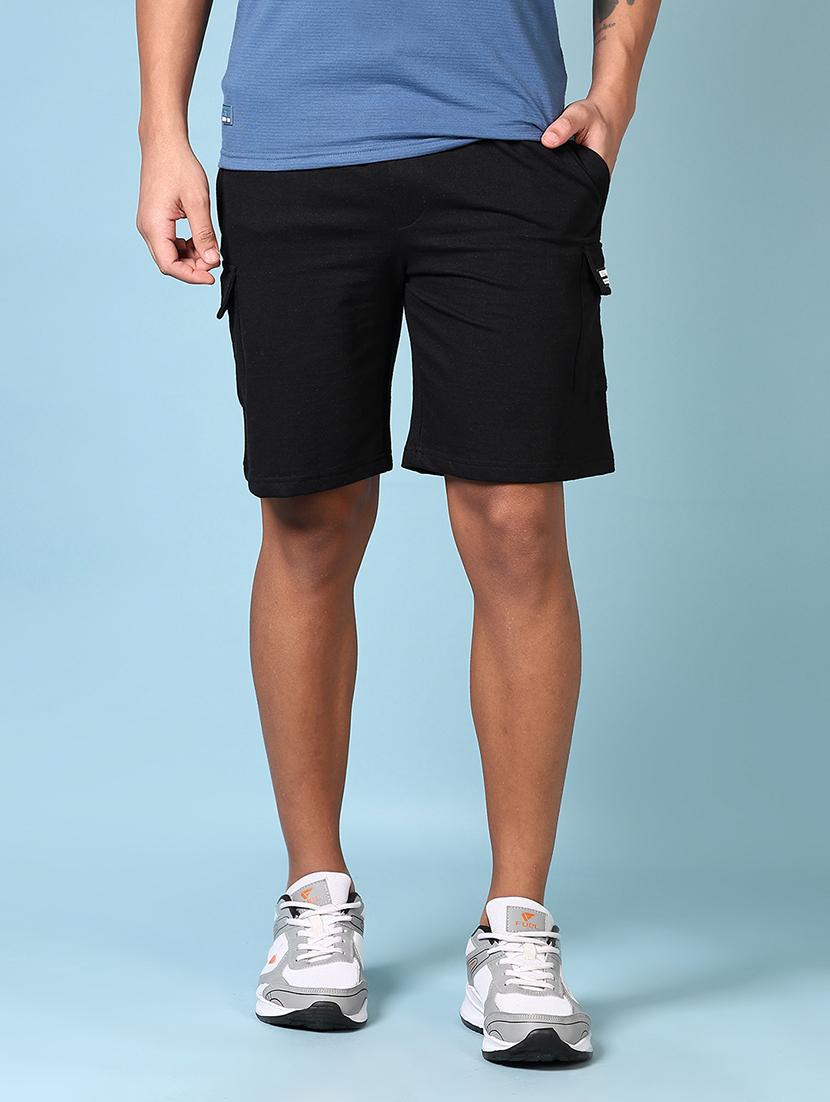 men mid rise solid shorts - 21666698 -  Standard Image - 1