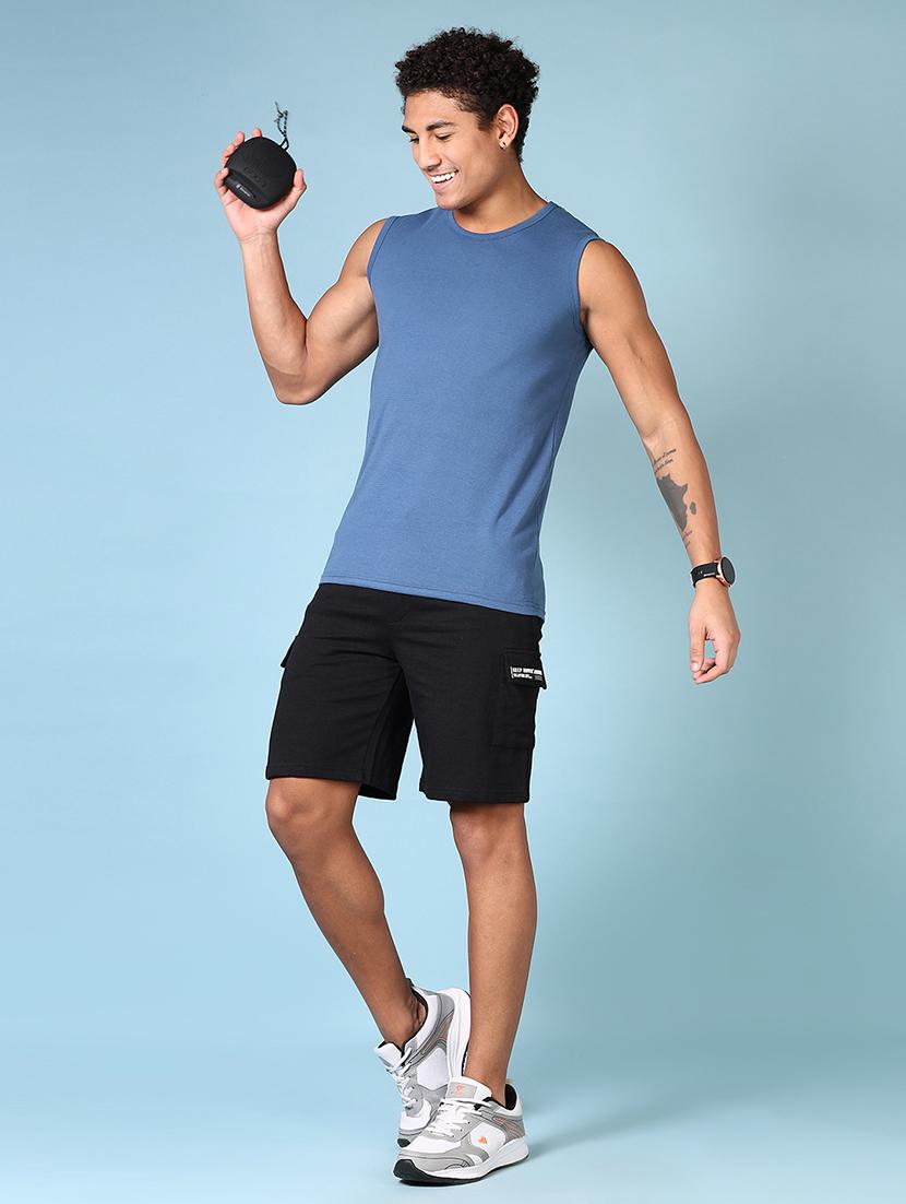 men mid rise solid shorts - 21666698 - Standard Image - 4