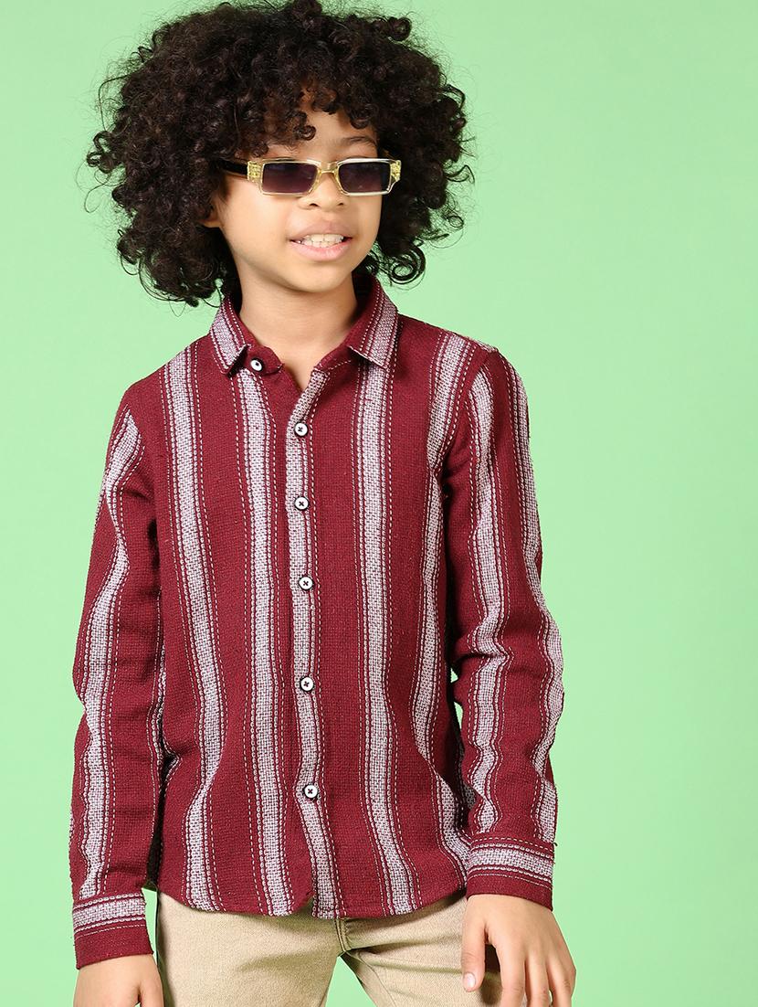 boys long sleeves striped shirt - 21666750 - Standard Image - 1