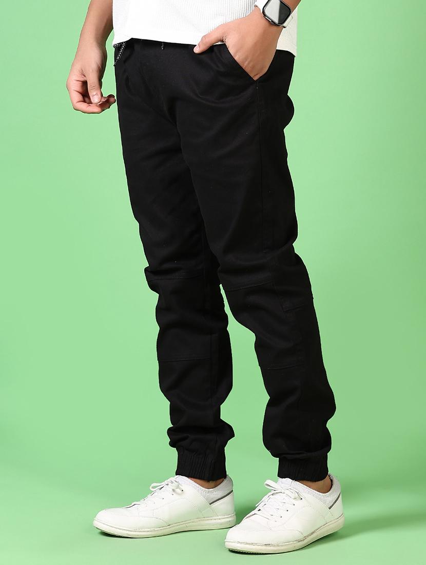 men solid mid rise regular fit jogger - 21666790 -  Standard Image - 1