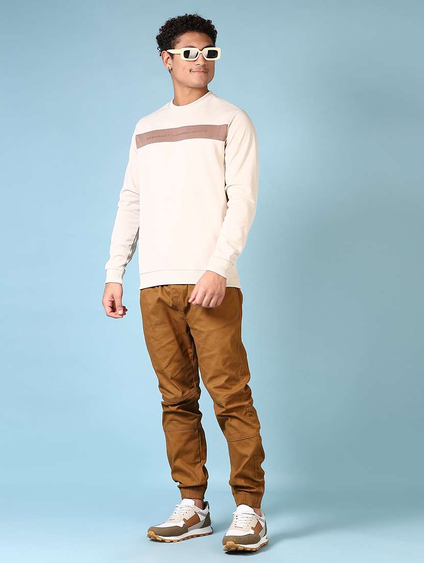 men solid mid rise regular fit jogger - 21666791 -  Standard Image - 4