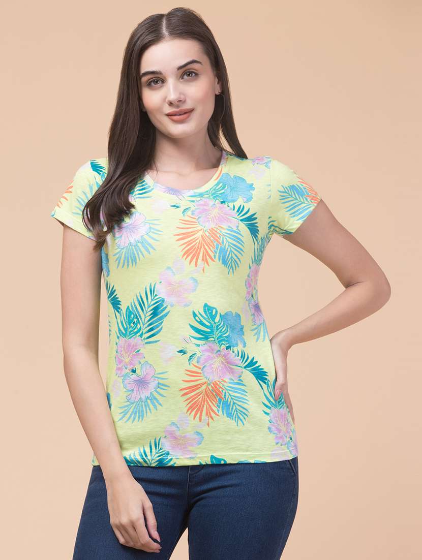 women printed short sleeve t-shirt