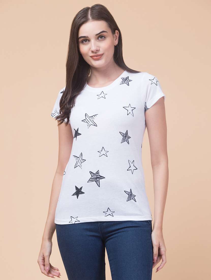women printed short sleeve t-shirt