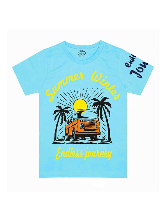 kids round neck short sleeve printed t-shirts combo - 21666983 -  Standard Image - 1